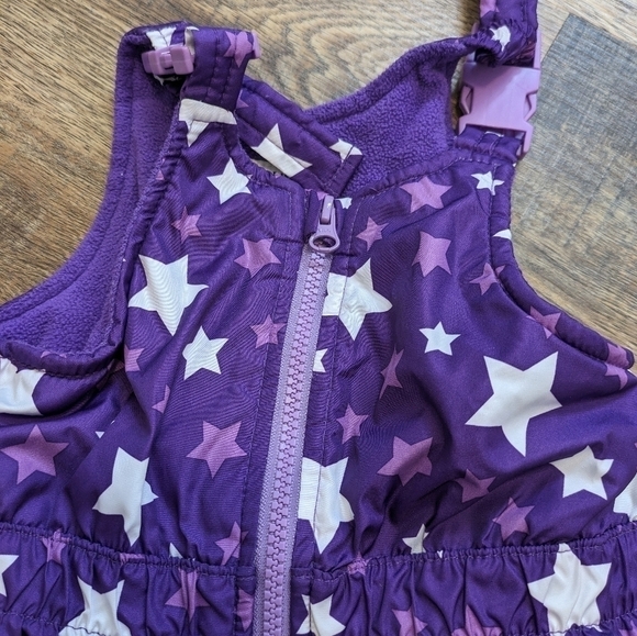 Osh kosh b'gosh kids winter snowsuit purple stars - Picture 4 of 7